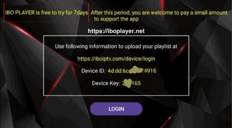 إدخال بيانات Xtream Codes على شاشة ذكية